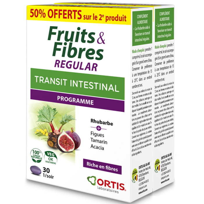 Fruits et Fibres Regular 60 Comprimés ORTIS