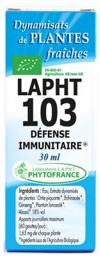 Lapht 103 Défense Immunitaire PHYTOFRANCE